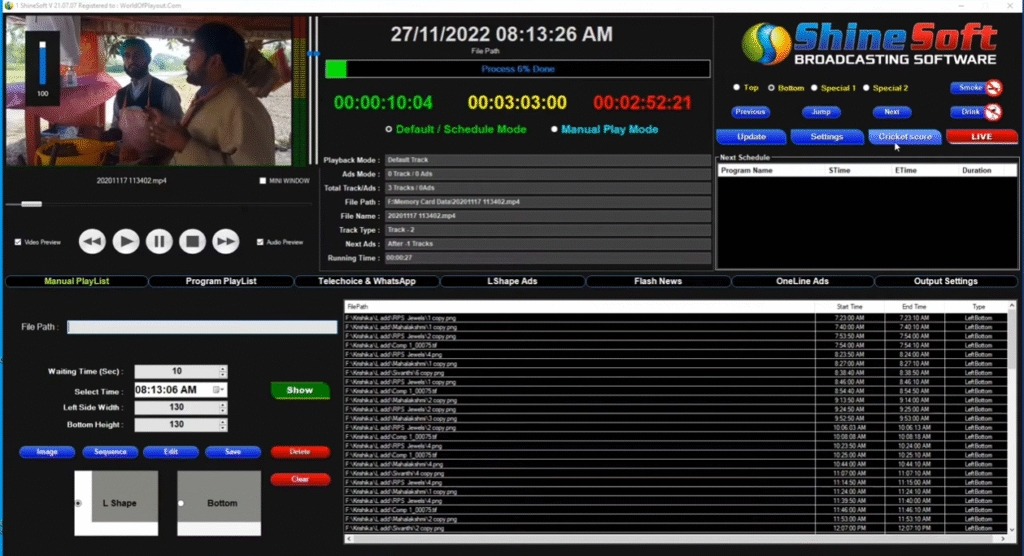 ShineSoft Playout 21.7.7