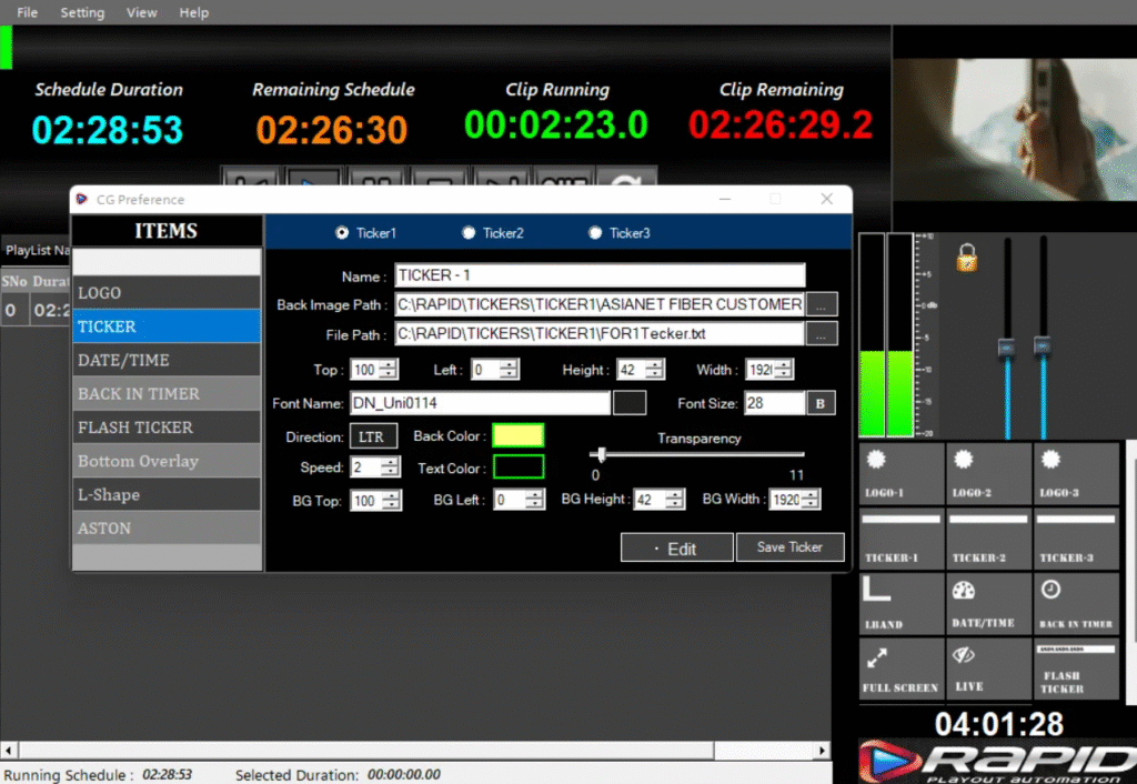 Rapid Playout Automation